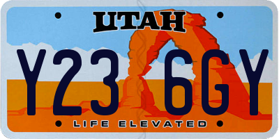 UT license plate Y236GY