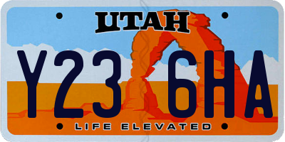 UT license plate Y236HA