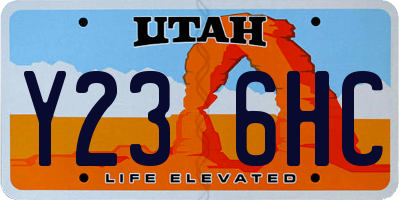 UT license plate Y236HC