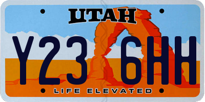 UT license plate Y236HH