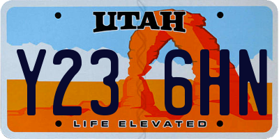 UT license plate Y236HN