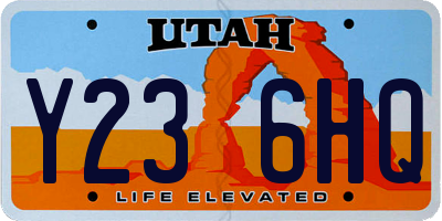 UT license plate Y236HQ