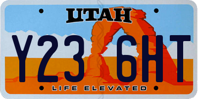 UT license plate Y236HT