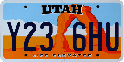UT license plate Y236HU