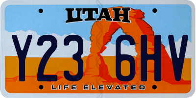 UT license plate Y236HV