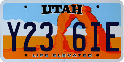 UT license plate Y236IE