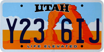 UT license plate Y236IJ