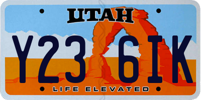 UT license plate Y236IK