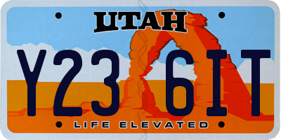 UT license plate Y236IT
