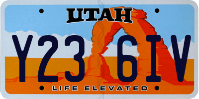 UT license plate Y236IV