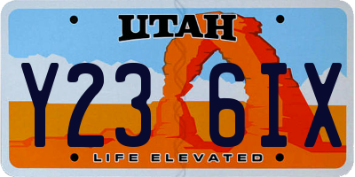 UT license plate Y236IX