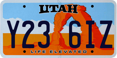 UT license plate Y236IZ
