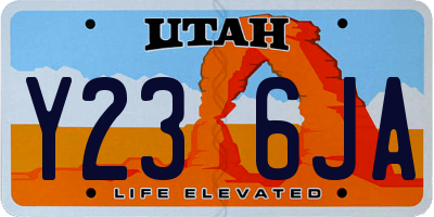 UT license plate Y236JA