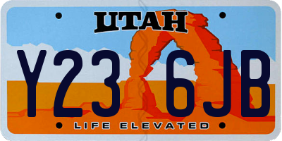 UT license plate Y236JB