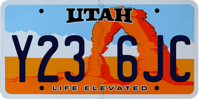 UT license plate Y236JC