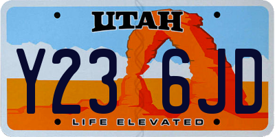 UT license plate Y236JD