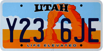 UT license plate Y236JE