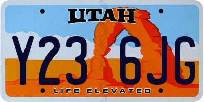 UT license plate Y236JG