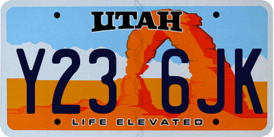 UT license plate Y236JK