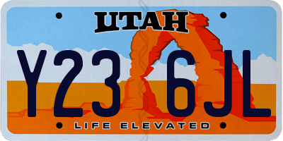 UT license plate Y236JL