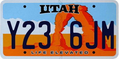 UT license plate Y236JM