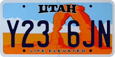UT license plate Y236JN
