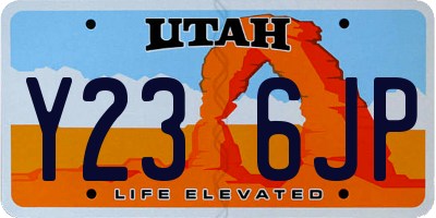 UT license plate Y236JP