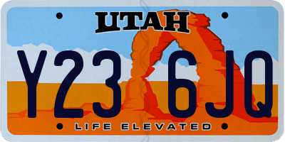 UT license plate Y236JQ