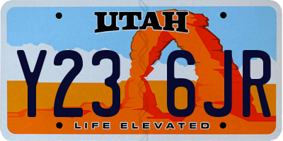UT license plate Y236JR