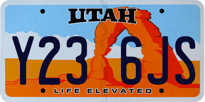 UT license plate Y236JS