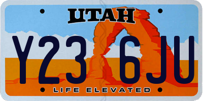 UT license plate Y236JU