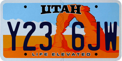 UT license plate Y236JW