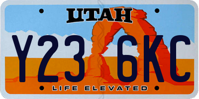 UT license plate Y236KC