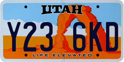 UT license plate Y236KD