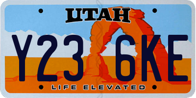 UT license plate Y236KE