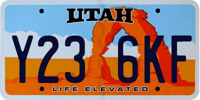 UT license plate Y236KF