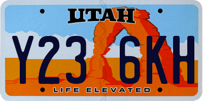 UT license plate Y236KH