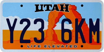 UT license plate Y236KM