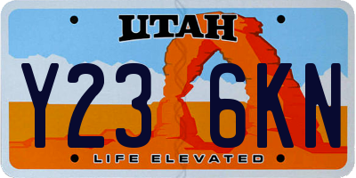 UT license plate Y236KN