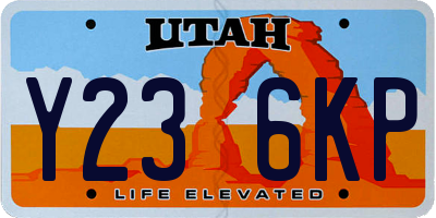 UT license plate Y236KP