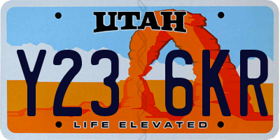UT license plate Y236KR