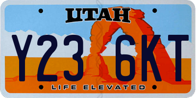 UT license plate Y236KT
