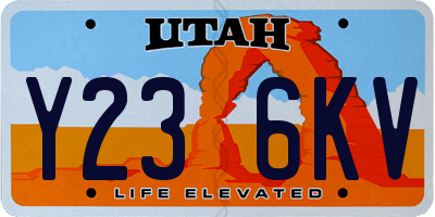 UT license plate Y236KV