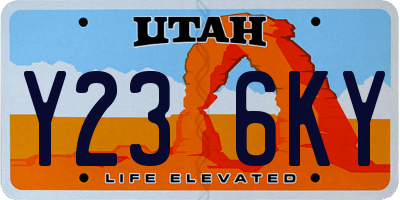 UT license plate Y236KY