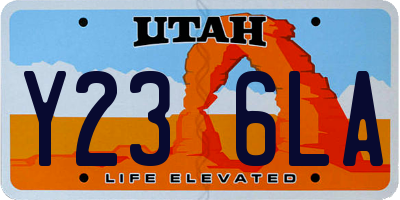 UT license plate Y236LA
