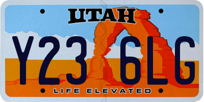 UT license plate Y236LG