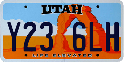UT license plate Y236LH
