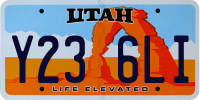UT license plate Y236LI