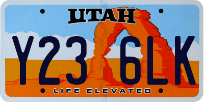 UT license plate Y236LK