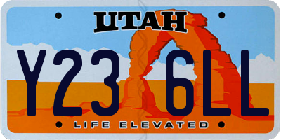 UT license plate Y236LL